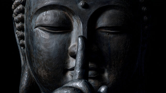 budha a shhhh finger