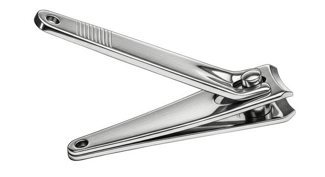 Metallic Nail Clipper For Personal Grooming On Black