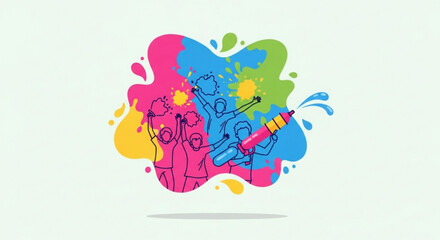 Colorful whisk kitchen utensil with splashes of pink blue green and yellow paint