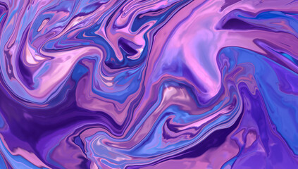 Vibrant purple and blue abstract liquid marble texture with swirling patterns