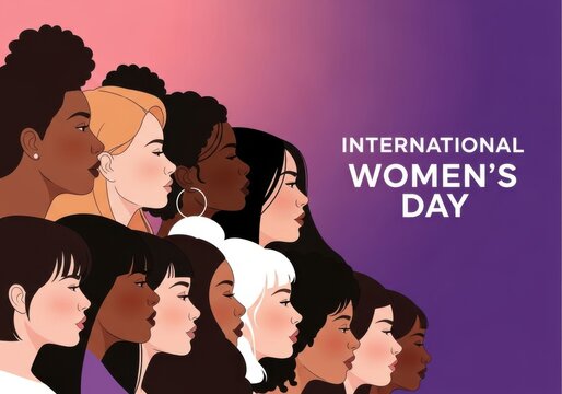 International womens day celebration with diverse group of women