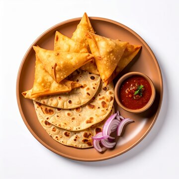 Parotta and Samosa Combo Plate