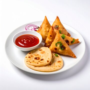 Parotta and Samosa Combo Plate