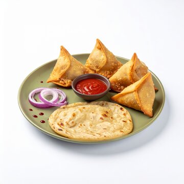 Parotta and Samosa Combo Plate