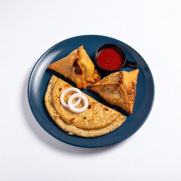 Parotta and Samosa Combo Plate