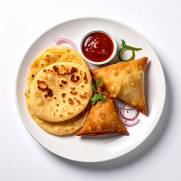 Parotta and Samosa Combo Plate