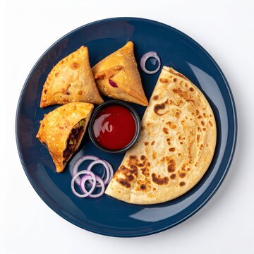 Parotta and Samosa Combo Plate