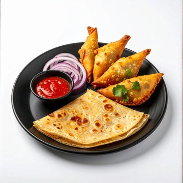 Parotta and Samosa Combo Plate