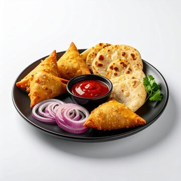 Parotta and Samosa Combo Plate