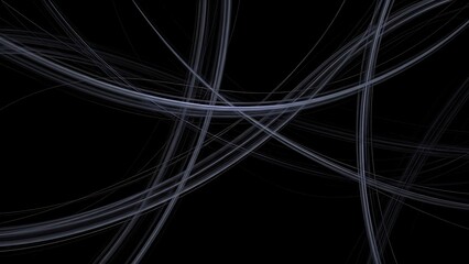 Abstract intersecting curves and lines on a dark background
