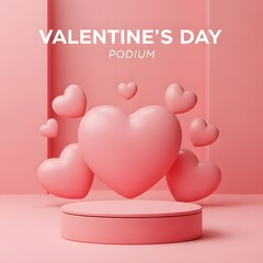 Delicious heart shaped pepperoni pizza on a wooden board with fresh basil leaves