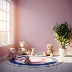 A romantic pink background with floating hearts and clouds for valentine's day celebration