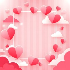 Cozy living room decorated for valentine's day with heart themed decor and flowers