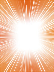 Orange Burst Radial Lines Background