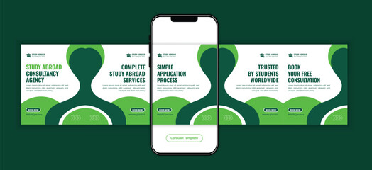 Higher Education Scholarship Social Media Carousel Template  © holylayer