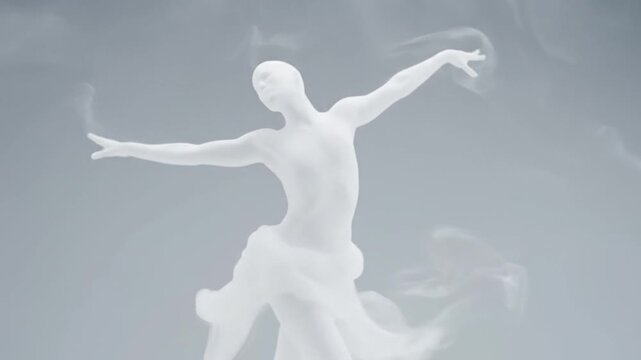 Ethereal Dancer Formed from Smoke and Light.