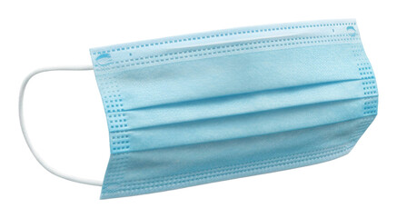 Protective face mask medical setting product photography clean room isolated on transparent background