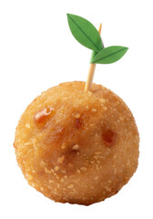 Fried snack creation kitchen food photography bright setting close-up isolated on transparent background