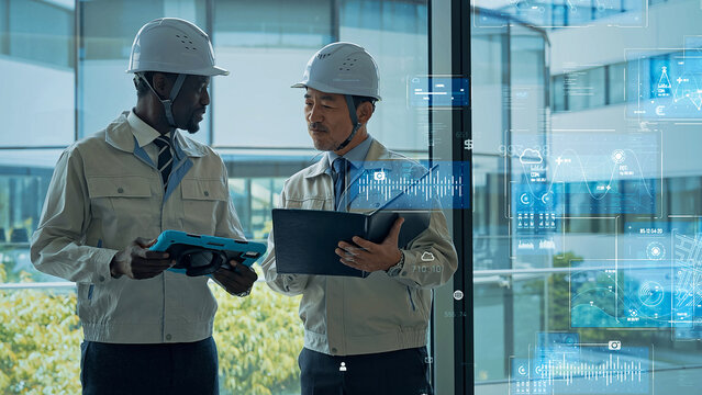 エンジニア、システム、DX、デジタル、建設、工事、作業員、データ、開発、産業、工場、製造業、ものづくり、現場、管理、メンテナンス、点検、検査、修理、グローバル、多国籍、日本人、外国人、技術者、情報、GUI、IT、AI、クラウド、共有、CRM、MA、SFA、ERP、タブレット、通信、ネットワーク、コミュニケーション、分析、測量、インフラ、ビル、設計、チームワーク、サービス、サポート、協力、人物、未来