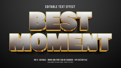 best moment editable text effect 3d premium vector