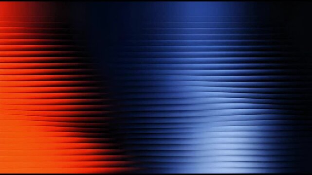Abstract 3d render background animation with ribbed glass effect in 4k seamless looped video showcasing modern glass structure reflection design element