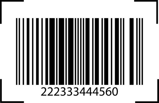 Barcode for store price tags. Vector barcode icon, symbol. Scanner-ready design for market product label, discount stickers, retail inventory system. EAN-13, UPC, ITF