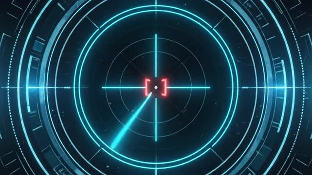 Futuristic interface with glowing neon elements, creating a high-tech and modern visual experience.