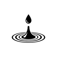 Fototapeta premium Water Drop Icon Liquid Splash and Ripple Effect