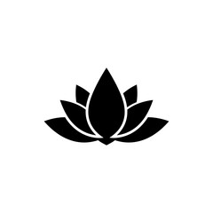 Lotus Flower Icon Meditation and Wellness Symbol