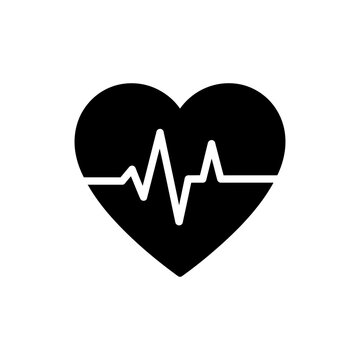 Heartbeat Icon ECG Heart Monitor Symbol