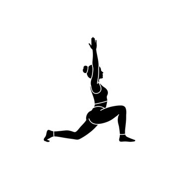 Yoga High Lunge Icon Ashta Chandrasana Fitness Pose