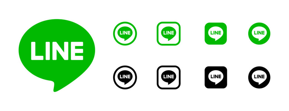 Line logo icon vector set 2026. Square, Round, Circle, outline styles