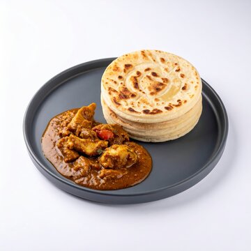 South Indian Parotta and Chicken Curry
