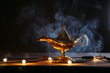 Fototapeta premium Ramadan Kareem background with copy space