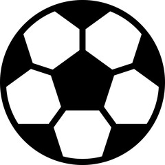 Fototapeta premium Black soccer ball icon - solid