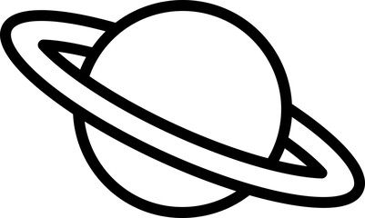 Black saturn icon - outline © Teddy