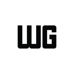 WG monogram logo design letter text name symbol monochrome logotype alphabet character simple logo