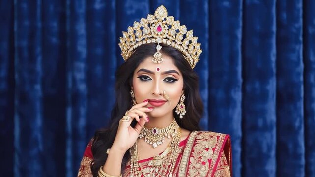 Indian woman with a crown.