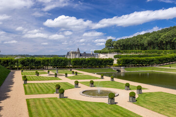 Obraz premium Villandry Chateau and formal French Renaissance garden