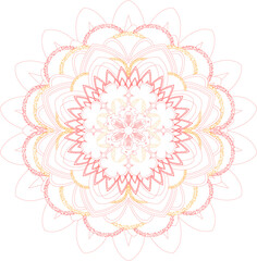 orange mandala on a transparent background