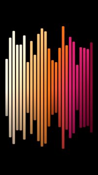 Vibrant sound wave graphic display.
