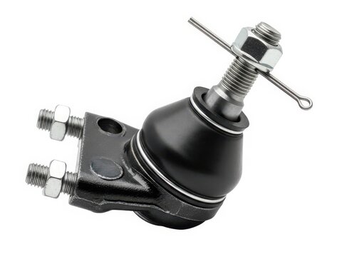 Automotive ball joint with attached nut and bolt