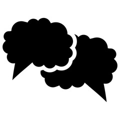 Talk Bubbles Icon. Dialogue and Speech Bubbles for Chat, Message, Communication and Conversation Concepts. Vector Illustration