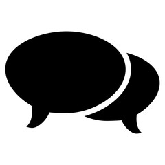 Talk Bubbles Icon. Dialogue and Speech Bubbles for Chat, Message, Communication and Conversation Concepts. Vector Illustration