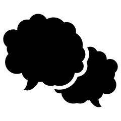 Talk Bubbles Icon. Dialogue and Speech Bubbles for Chat, Message, Communication and Conversation Concepts. Vector Illustration