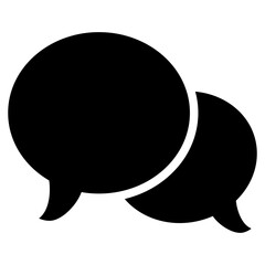 Talk Bubbles Icon. Dialogue and Speech Bubbles for Chat, Message, Communication and Conversation Concepts. Vector Illustration