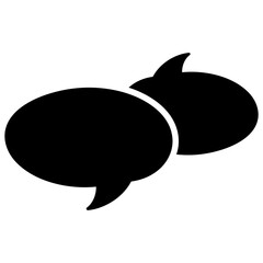 Talk Bubbles Icon. Dialogue and Speech Bubbles for Chat, Message, Communication and Conversation Concepts. Vector Illustration