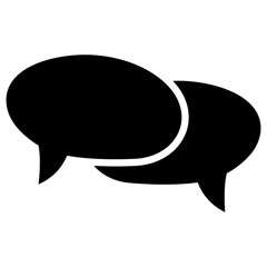 Talk Bubbles Icon. Dialogue and Speech Bubbles for Chat, Message, Communication and Conversation Concepts. Vector Illustration