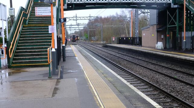 electrified passenger train west midlands england uk