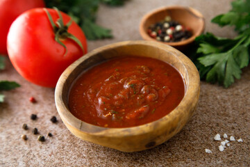 Traditional homemade tomato sauce